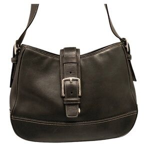 Coach black leather Hampton shoulder bag purse